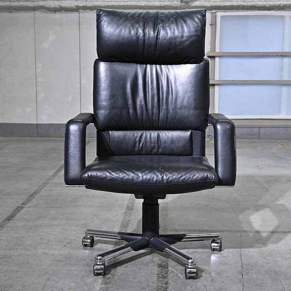 vitra 80万「imago/イマーゴ」マリオ・ベリーニ デスクチェア プレジデント 首相官邸 アーム 回転 キャスター 本革 ヴィトラ