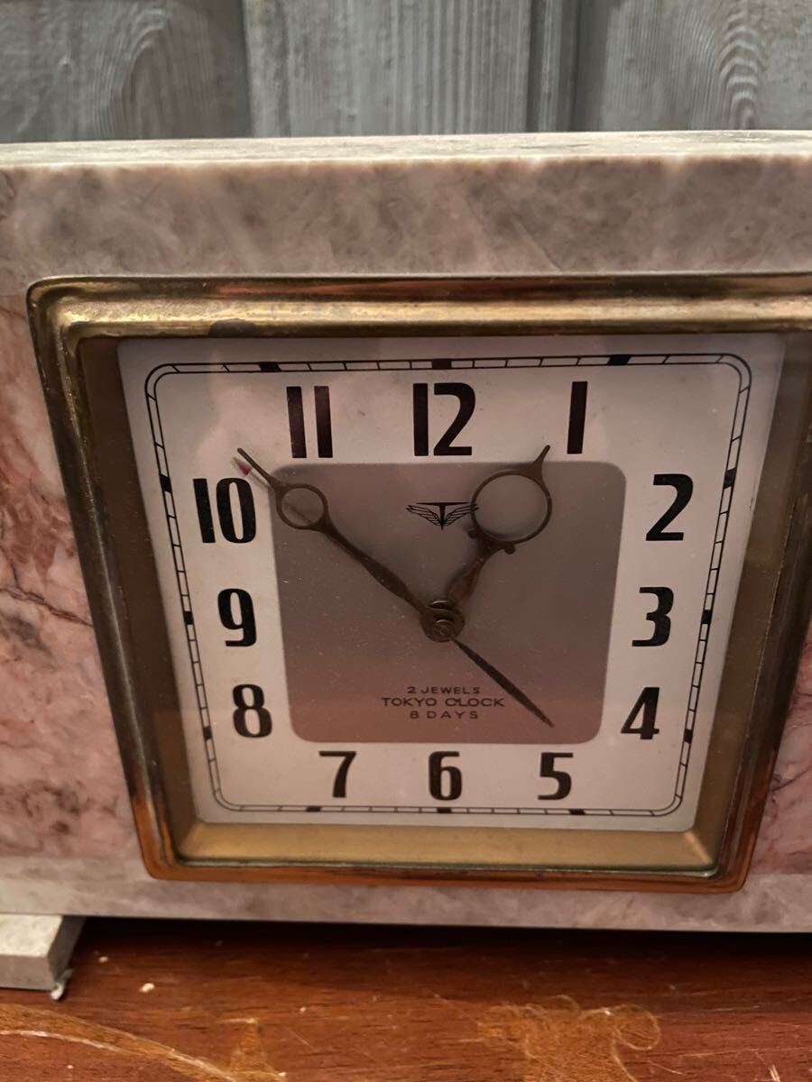 TOKYO CLOCK大理石 置時計 アンティーク 昭和レトロ インテリア TOKYO CLOCK大理石 置時計 アンティーク 昭和レトロ インテリア