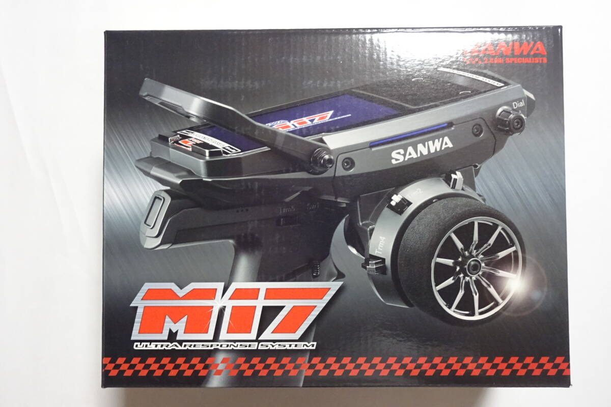 送料無料　新品未使用品　SANWA M17 プロポ FH5 TELEMETRY SYSTEM 箱 取説セット 2.4GHz サンワ 送信機　受信機RX-493i