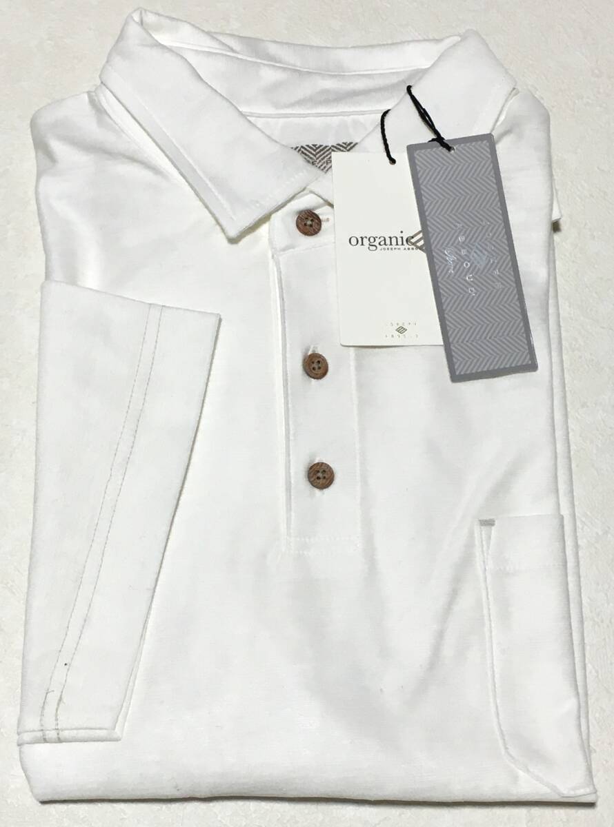 JOSEPH ABBOUD　半袖 オーガニックスラブプレーティング天竺 ポロシャツ　L　オンワード　定価12.100円