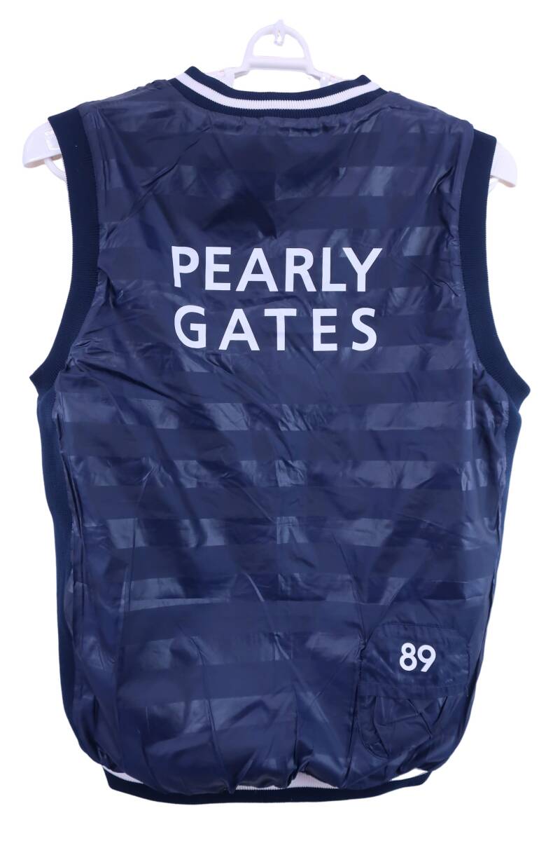【20%オフ】PEARLY GATES(パーリーゲイツ) リバーシブルナイロンベスト ネイビー / カモフラ レディース 2 055-0173116 ゴルフ用品 2501-07_画像3