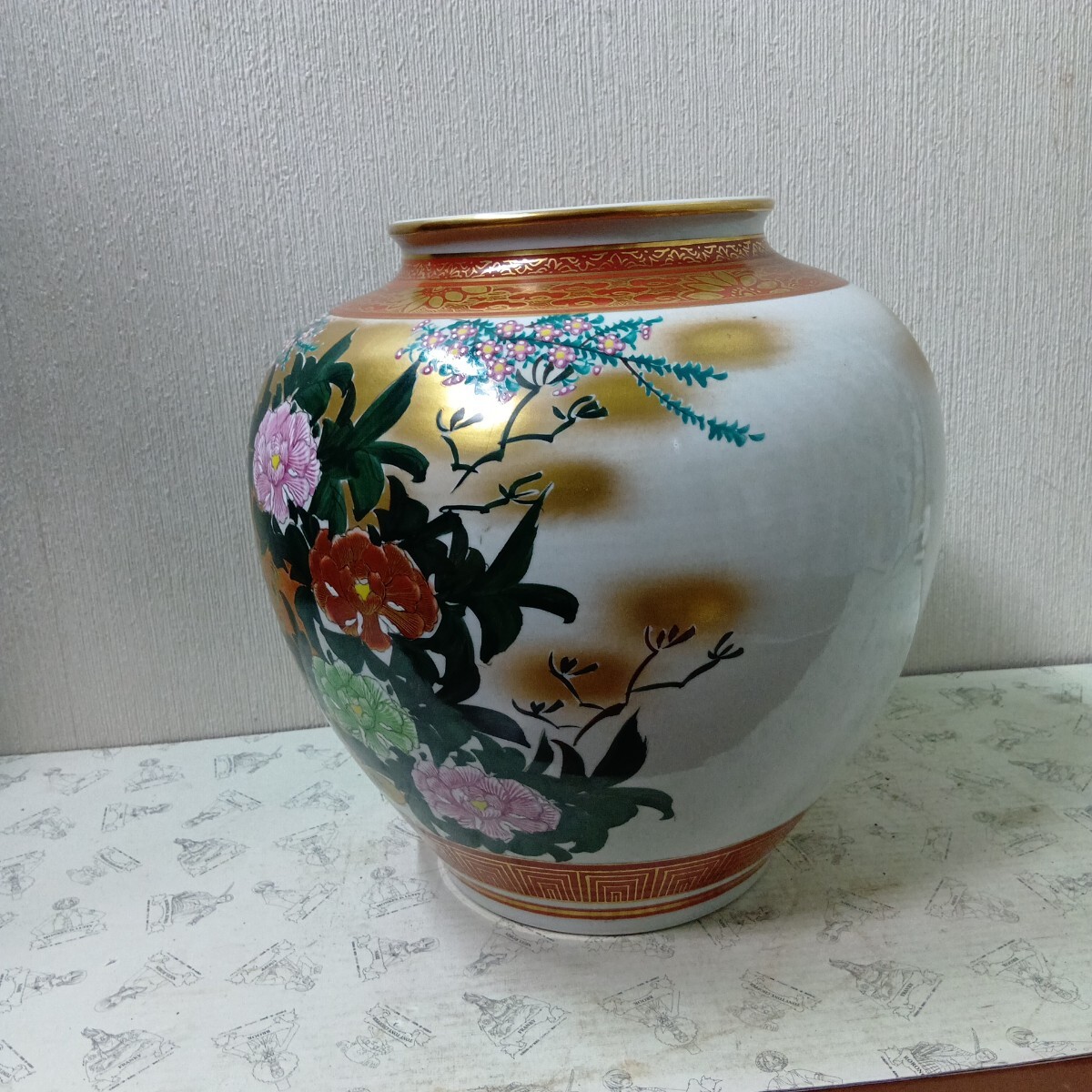  Kutani золотая краска цветы и птицы map ваза украшение кувшин "hu" ваза для цветов 