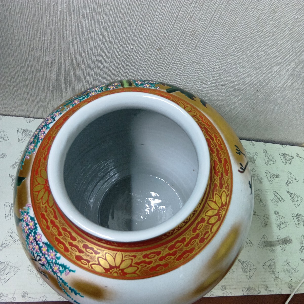  Kutani золотая краска цветы и птицы map ваза украшение кувшин "hu" ваза для цветов 