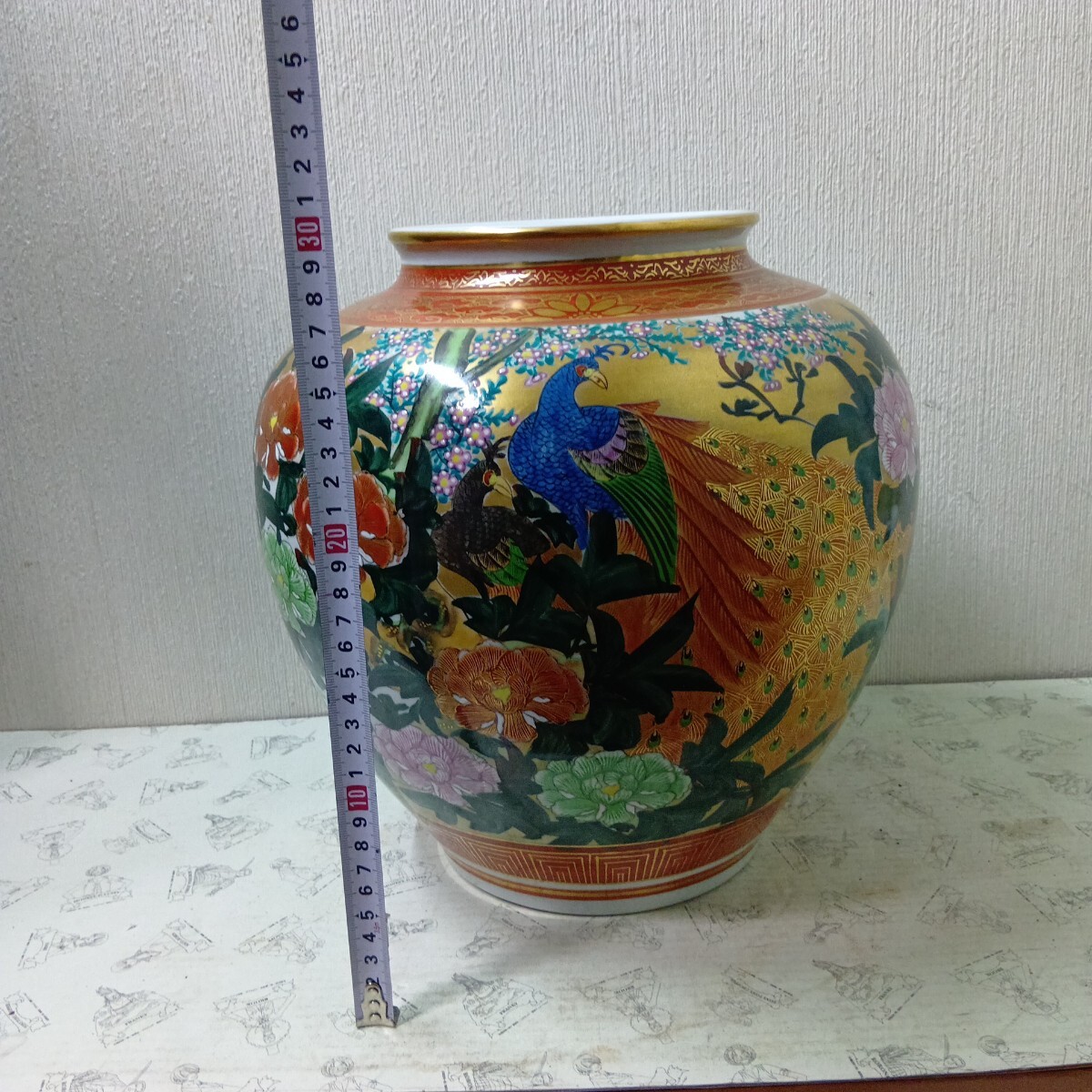  Kutani золотая краска цветы и птицы map ваза украшение кувшин "hu" ваза для цветов 