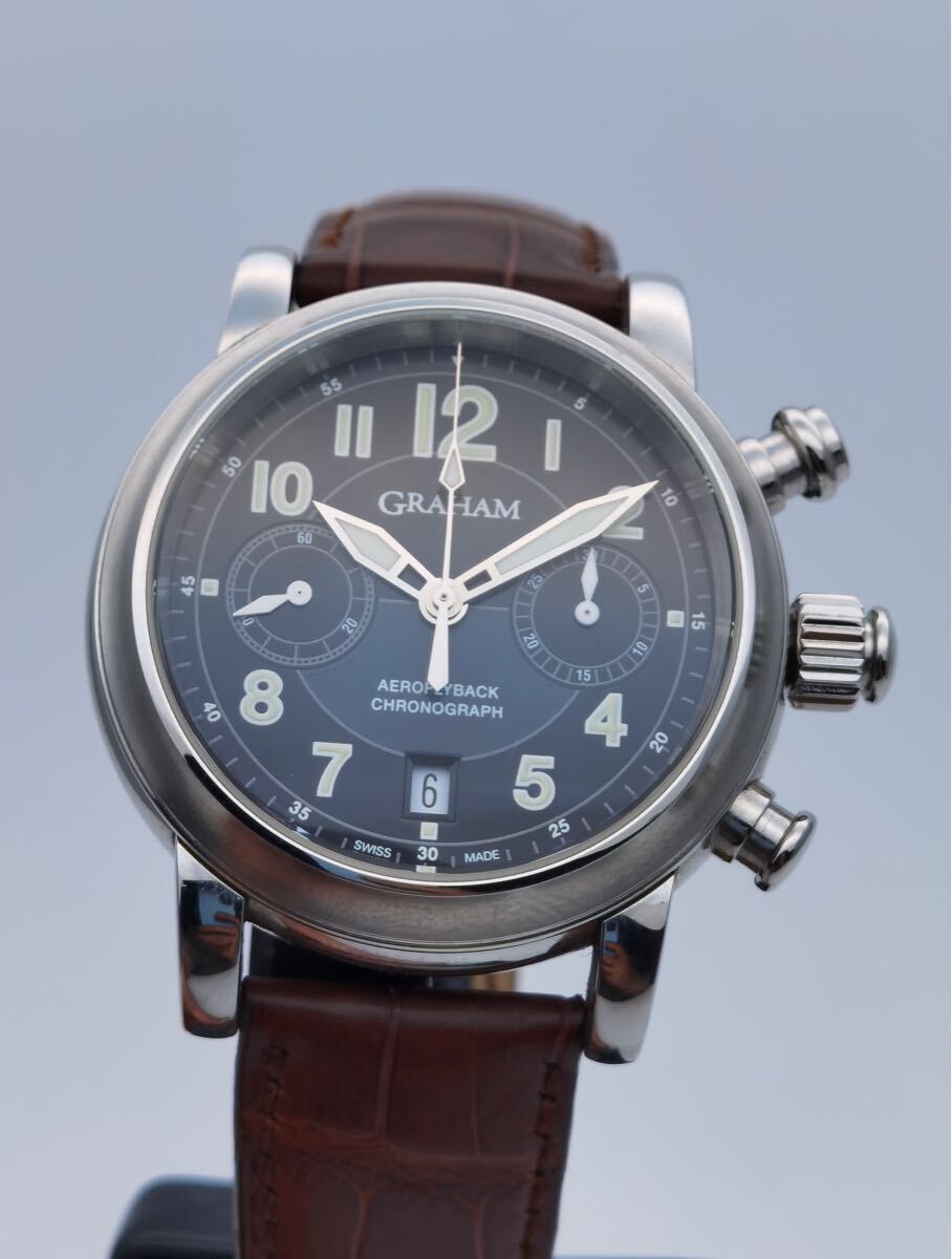 中古 箱付き グラハム GRAHAM アエロフライバック 2AFAS クロノ 中古 箱付き グラハム GRAHAM アエロフライバック 2AFAS クロノ
