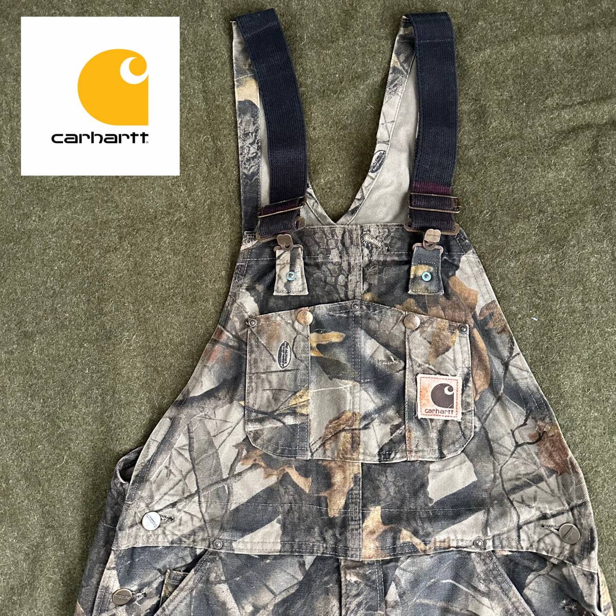 00's carhartt カーハート リアルツリーカモ オーバーオール L 00's carhartt カーハート リアルツリーカモ オーバーオール L