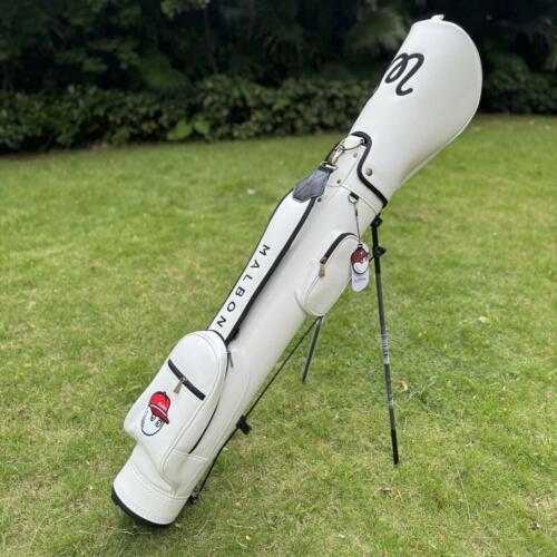 新品 Malbon Golf マルボンゴルフ ハーフキャディバッグ クラブケース スタンド 白 ホワイト おしゃれ かわいい 韓国 ゴルフ