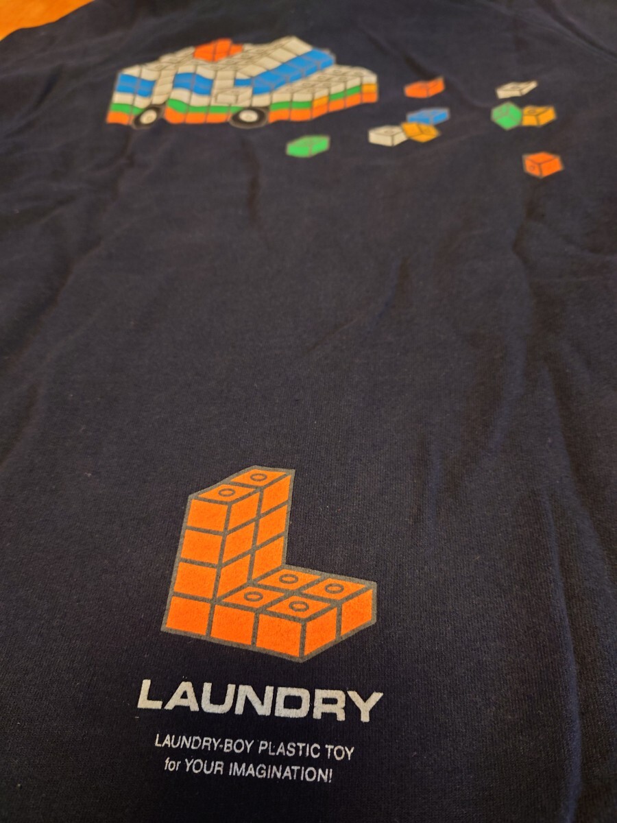Laundryランドリー パーカー スウェット ジップパーカーレゴLEGOサイズMプラスチックビッグジッパー