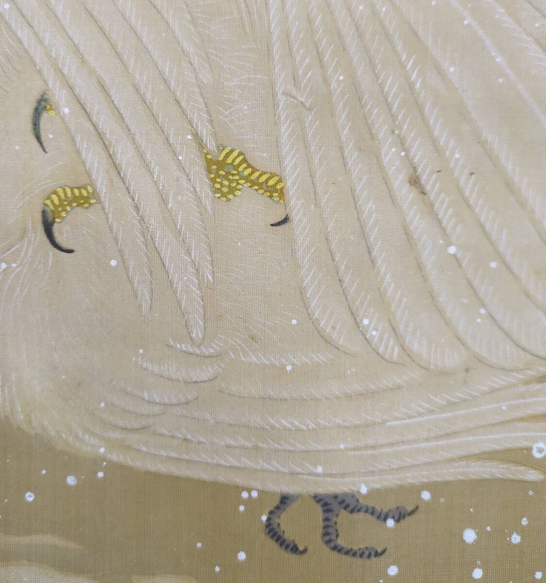 狩野探幽 模写 鷙鳥図 絹本 肉筆画 江戸期 狩野派 落款 鷹 鷲 狩野探幽 模写 鷙鳥図 絹本 肉筆画 江戸期 狩野派 落款 鷹 鷲