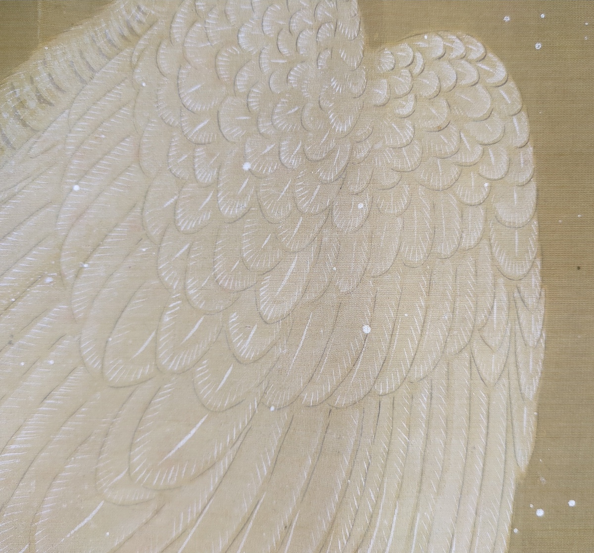 狩野探幽 模写 鷙鳥図 絹本 肉筆画 江戸期 狩野派 落款 鷹 鷲 狩野探幽 模写 鷙鳥図 絹本 肉筆画 江戸期 狩野派 落款 鷹 鷲