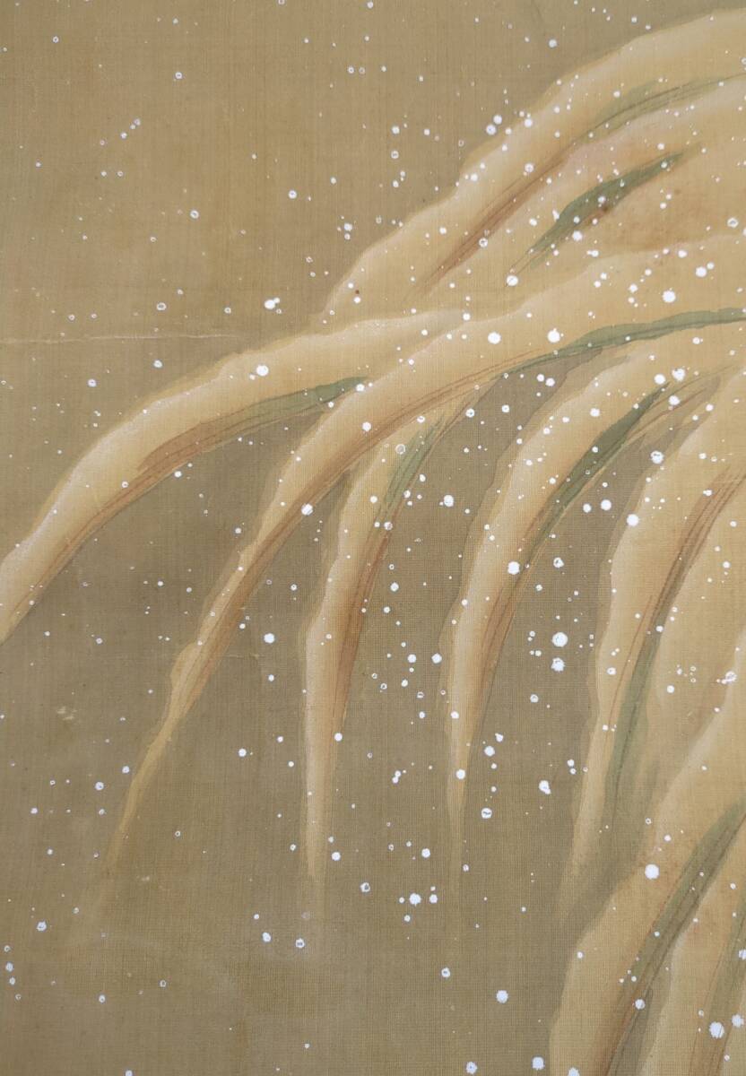 狩野探幽 模写 鷙鳥図 絹本 肉筆画 江戸期 狩野派 落款 鷹 鷲 狩野探幽 模写 鷙鳥図 絹本 肉筆画 江戸期 狩野派 落款 鷹 鷲