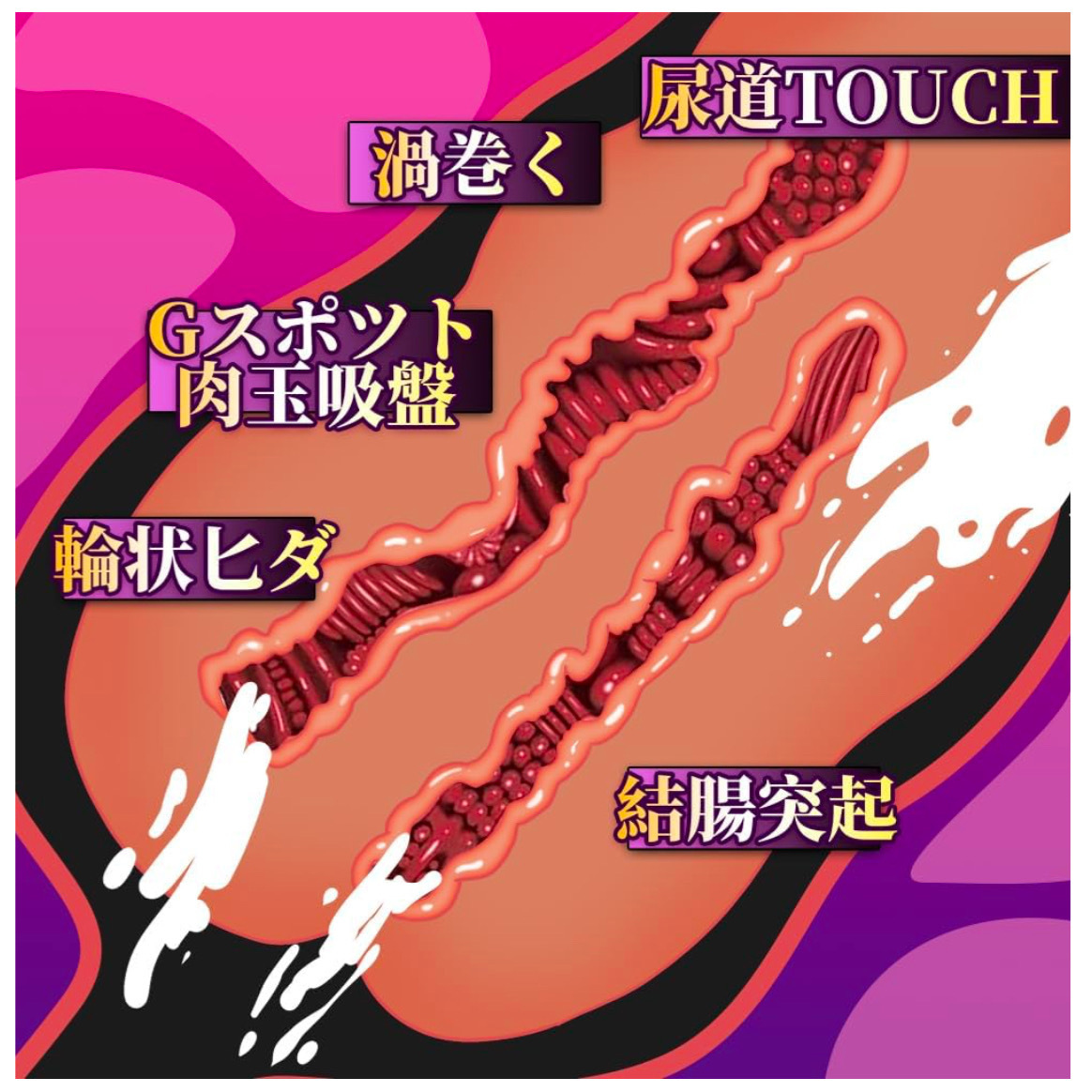 【黒美人淫亂深膣】オナホ オナホール 非通 オナホ 人気 【高刺激連続+豊満な肉壁+高膣圧極狹2穴】 オナホーるきつい 人気