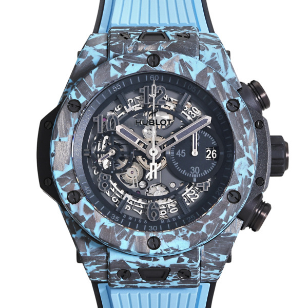 ウブロ HUBLOT ビッグバン ウニコ カーボン スカイブルー 日本限定100本 421.QL.1110.RX.JPN グレー/ブラック文字盤 新品 腕時計 メンズ