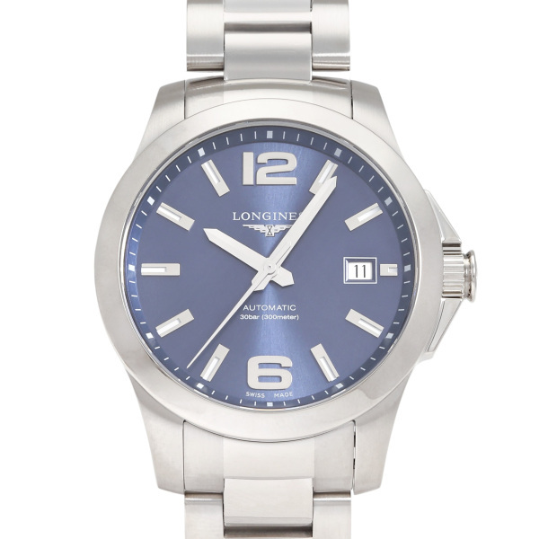 ロンジン LONGINES コンクエスト L3.776.4.99.6 ブルー文字盤 新品 腕時計 メンズ