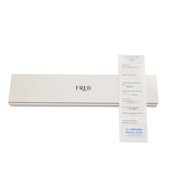 フレッド フォース10 LM ブラック ホワイト ダイヤ K18WG ホワイトゴールド ステンレス ブレスレット 中古_画像5