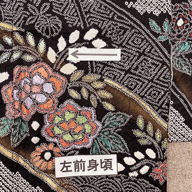 * кимоно с длинными рукавами & двойной пояс obi кимоно ... общий диафрагмирования день совершеннолетия свадьба 10 три три . чёрный * прекрасный товар 502aj3