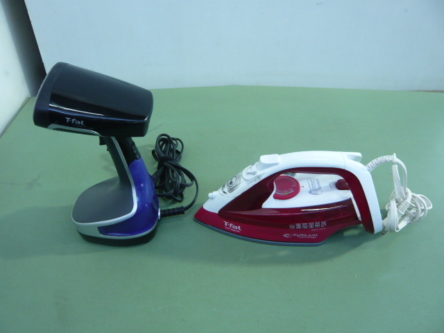 BA96◆T-faL ティファール スチームアイロン T-faL ガーメントスチーマー　2點セット◆通電OK◆X