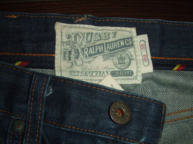 ★ RUGBY ラルフローレン / vintage slim ボタンフライ デニムパンツ ゴールデンサイズ / W30L30(W82cmL75cm) ★ 