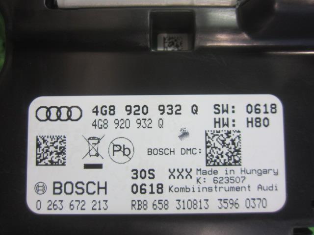 ※ アウディ A6 DBA-4GCHVS スピードメーター CHV 走行88,580㎞ 4G8920932Q 0263672213