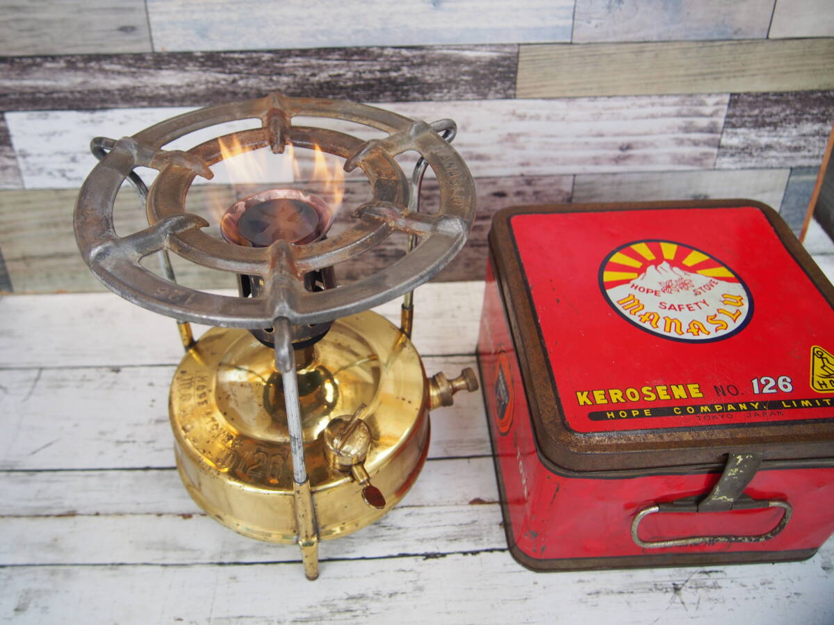 〇燃焼良好　HOPUE　マナスル126　ケロシンストーブ　缶ケース付き