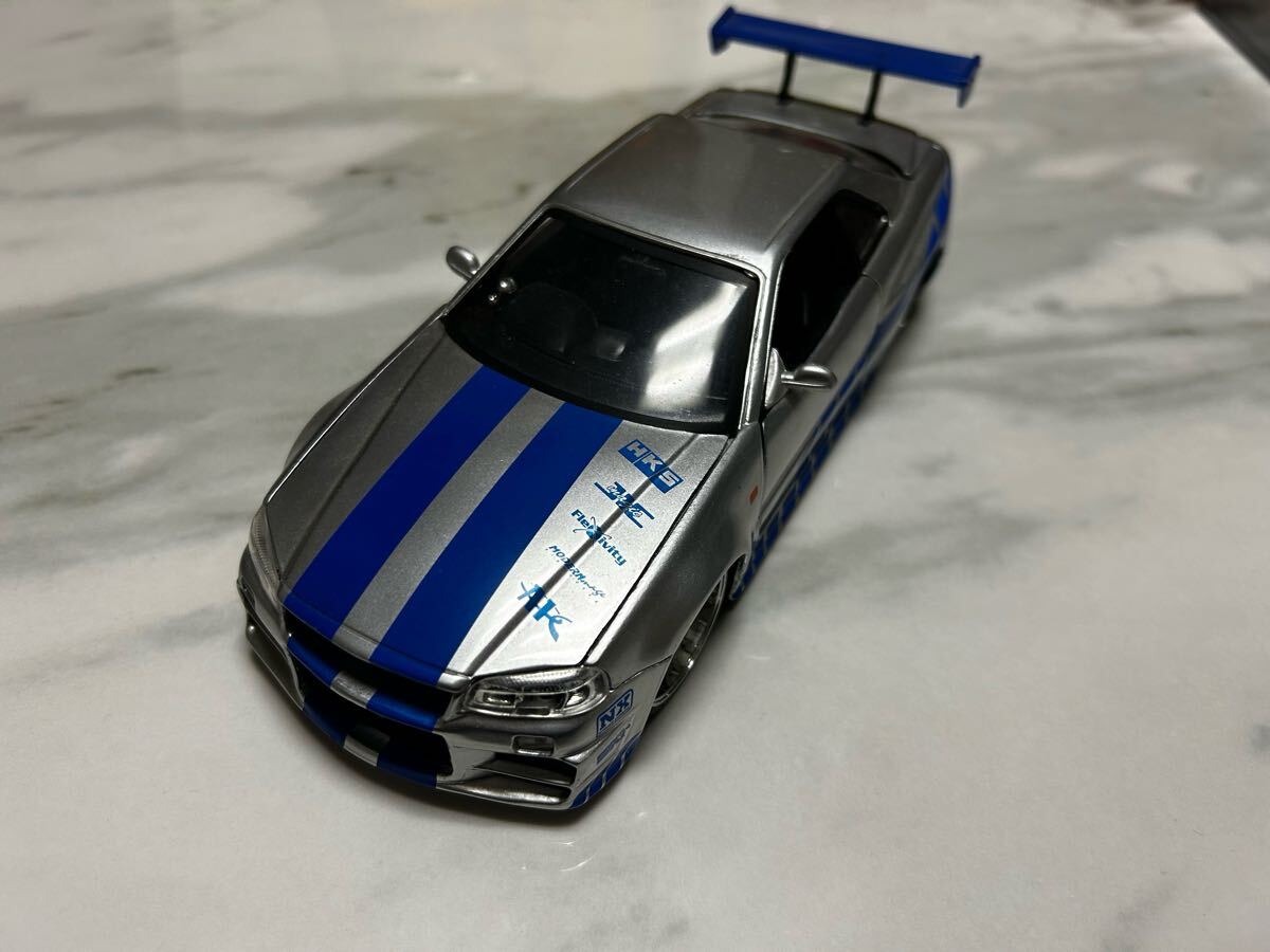 Jada Toyx 1/24 ワイルドスピード×2 スカイラインGTR R34 Fast2 Jada Toyx 1/24 ワイルドスピード×2 スカイラインGTR R34 Fast2