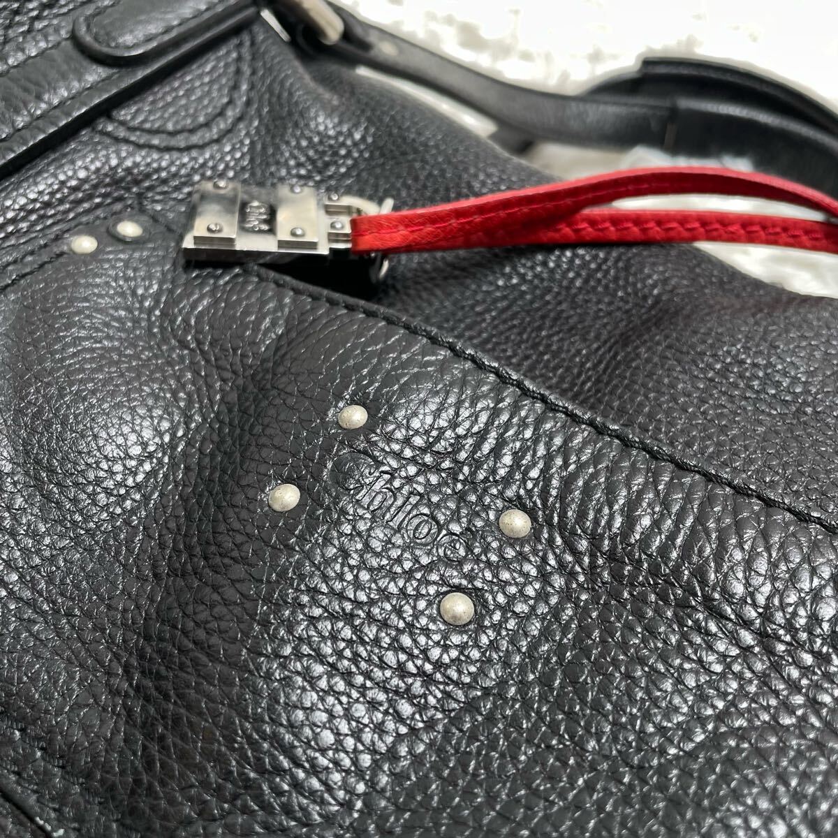 美品】Chloe クロエ ミスターパディントン ボストン レザー 美品】Chloe クロエ ミスターパディントン ボストン レザー