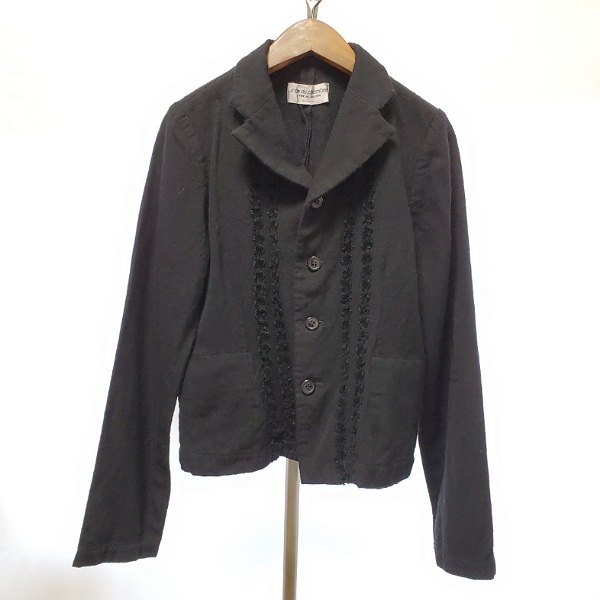 #anc ローブドシャンブルコムデギャルソン robe de chambre COMME des GARCONS ジャケット 黒 ショート丈 レディース [917552]