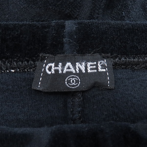 #wxc Chanel CHANEL брюки чёрный леггинсы леггинсы здесь Mark женский [930571]