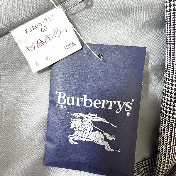 #anc バーバリー BURBERRY ジャケット 40 グレー系 グレンチェック タグ付き 美品 レディース [935381]
