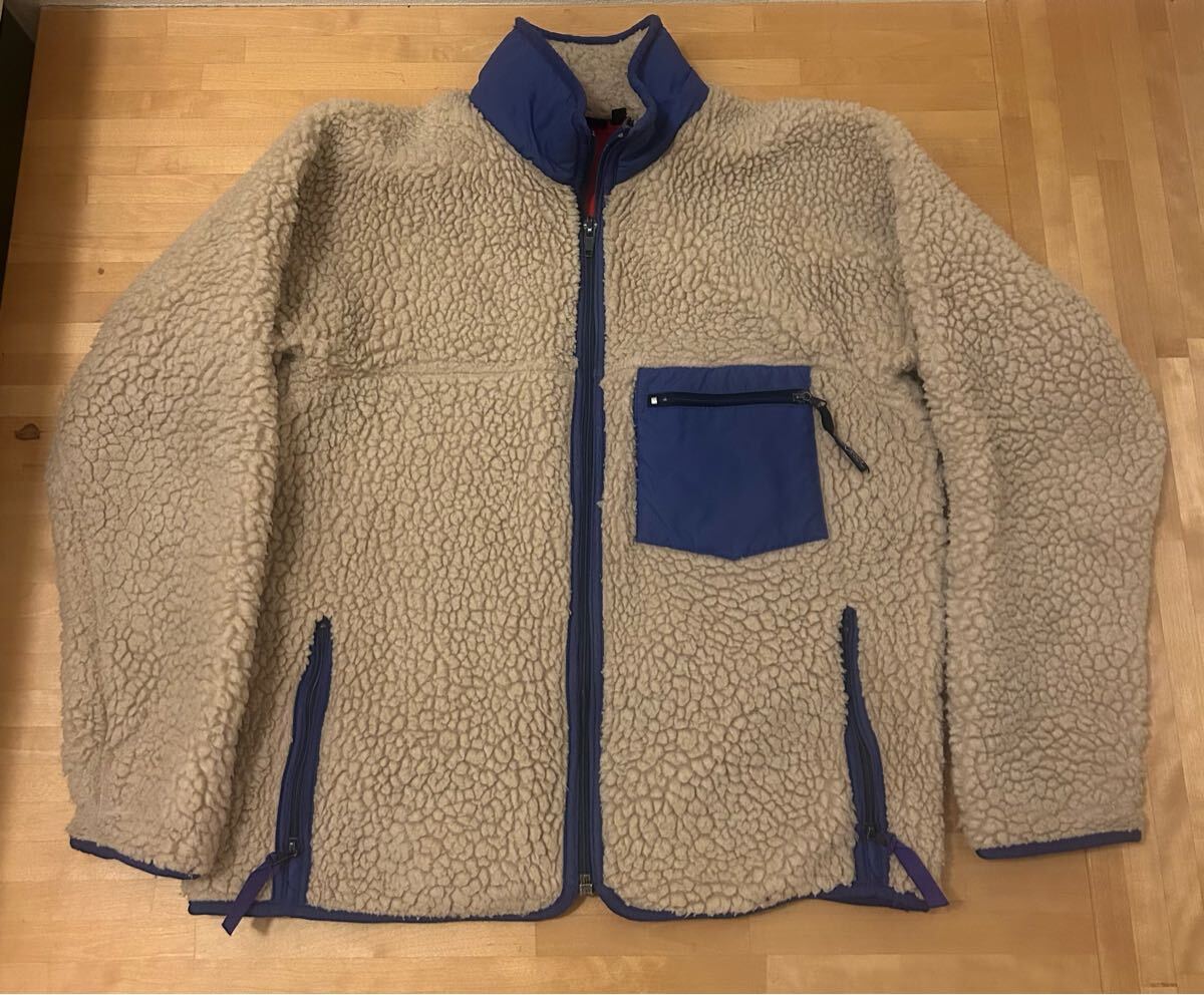 80s パタゴニア レトロカーディガン L ヴィンテージ patagonia USA製 オリジナル レトロX シンチラ ディープパイル パープル ダスパーカー