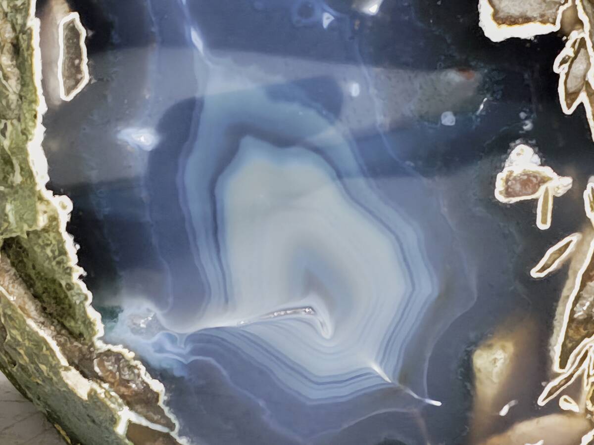 ブルーレース】 6 2kg 瑪瑙 メノウ アゲート 原石 鑑賞石 自然石