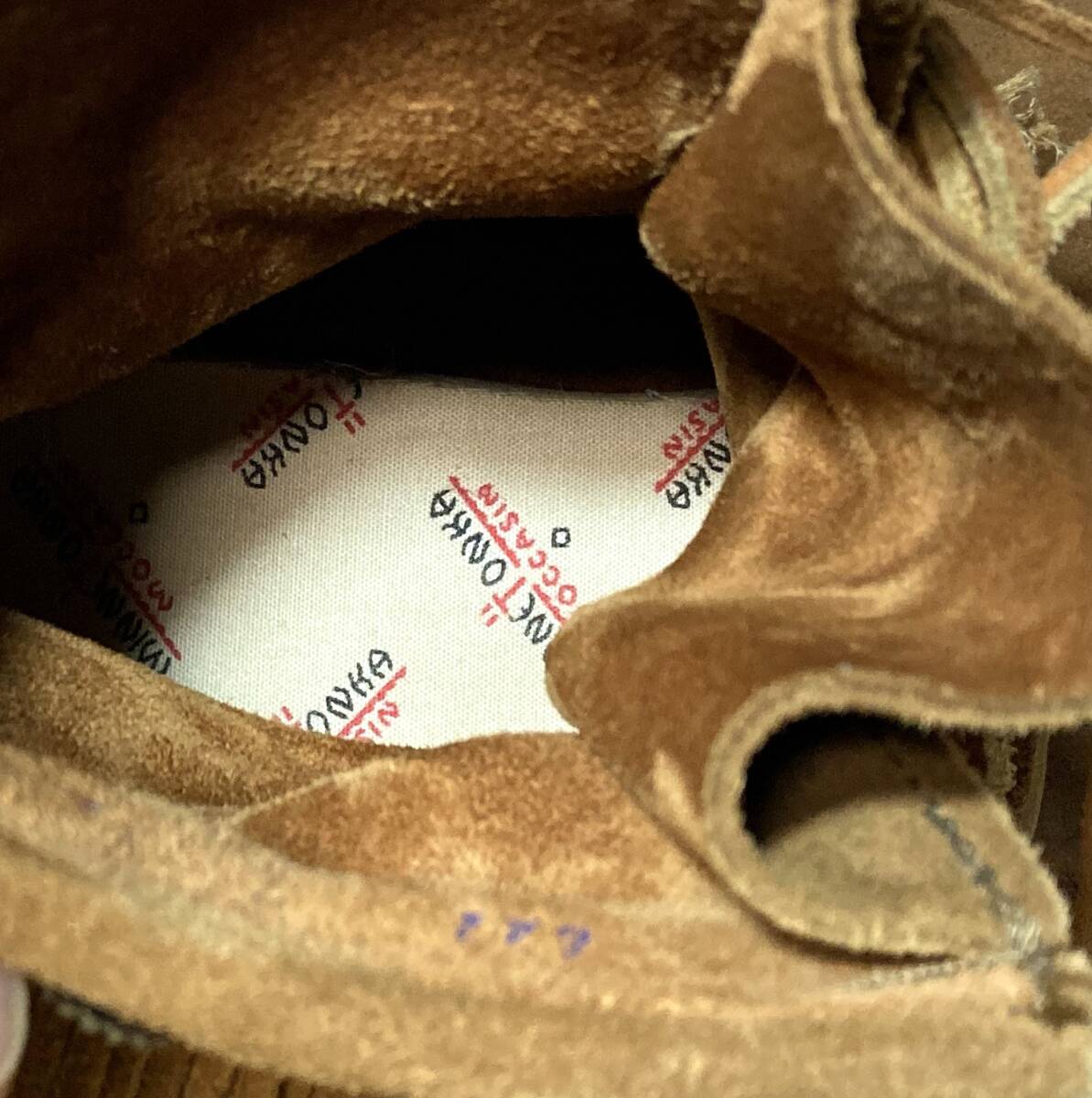 MINNETONKA Minnetonka двойной бахрома тигр mpa- ботинки 622 24cm текущее состояние товар 