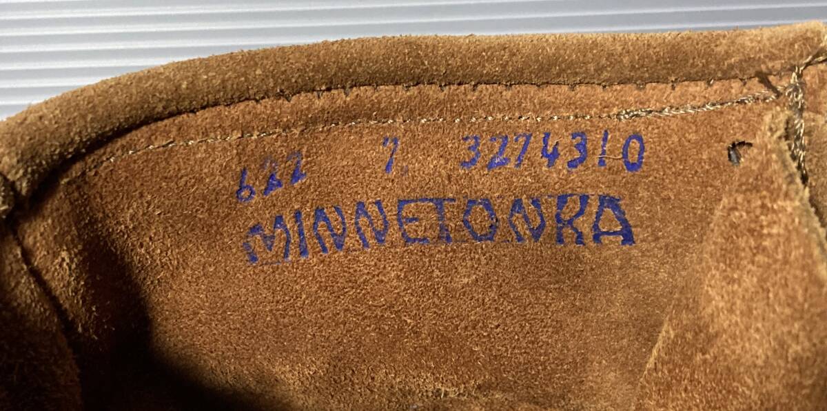 MINNETONKA Minnetonka двойной бахрома тигр mpa- ботинки 622 24cm текущее состояние товар 