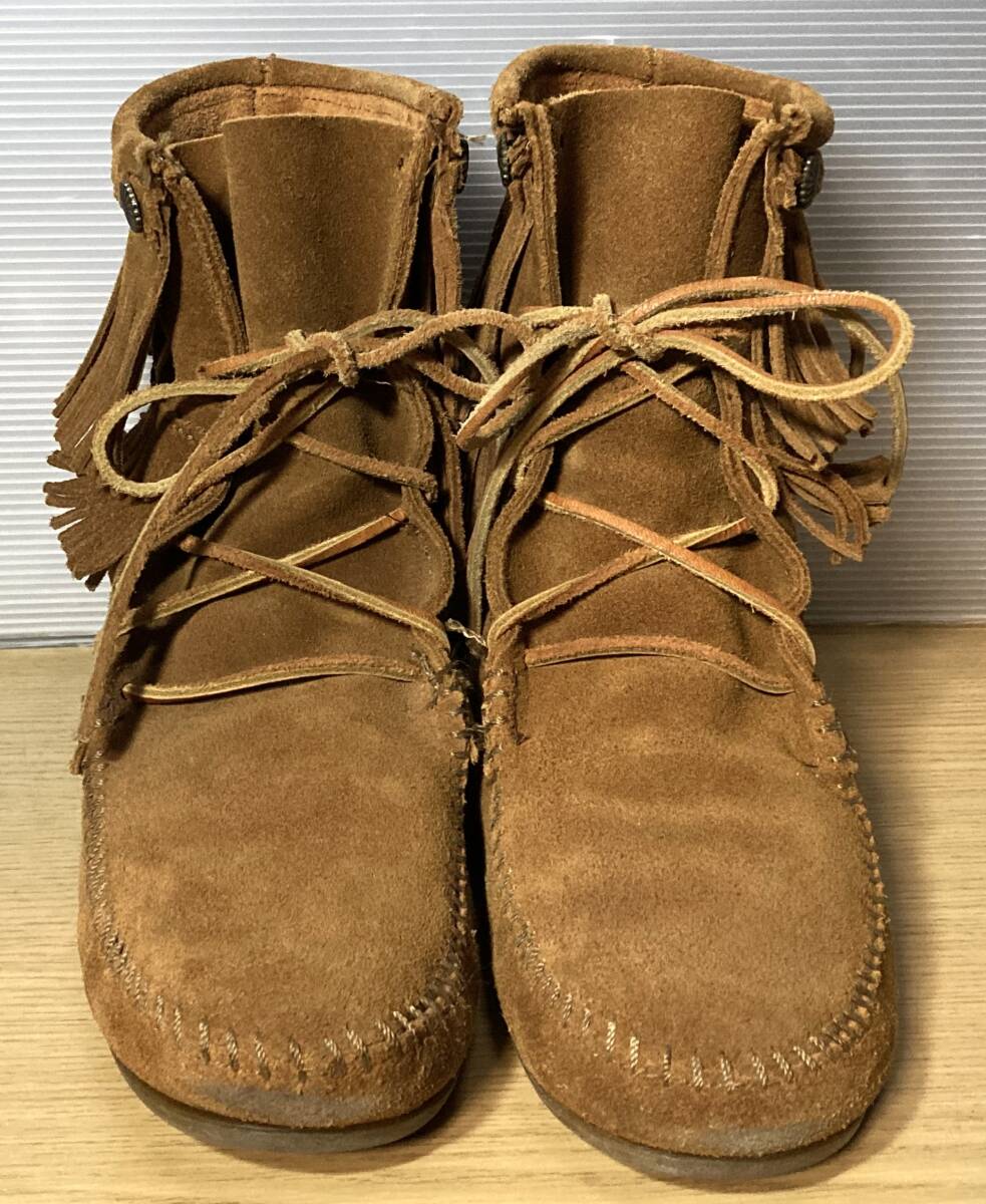 MINNETONKA Minnetonka двойной бахрома тигр mpa- ботинки 622 24cm текущее состояние товар 