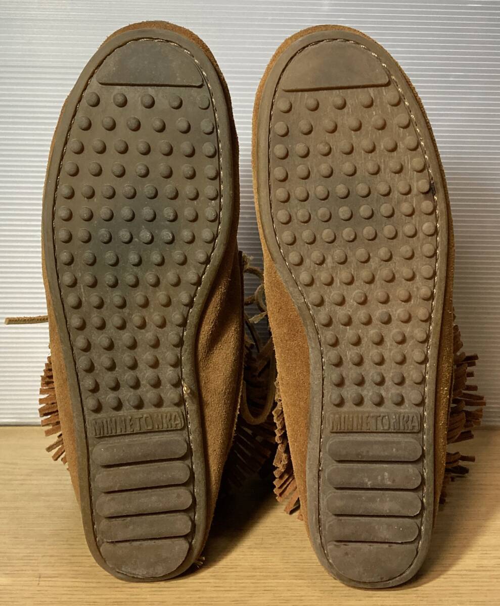 MINNETONKA Minnetonka двойной бахрома тигр mpa- ботинки 622 24cm текущее состояние товар 