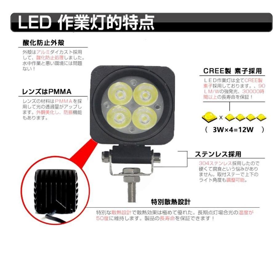 !_LED рабочее освещение рабочее освещение Mini модель 12W широкоугольный модель 6000K10-30VDC соответствует 12V/24V двоякое применение водонепроницаемый * пыленепроницаемый * ударопрочный * продолжительный срок службы универсальный 2 шт. комплект бесплатная доставка 