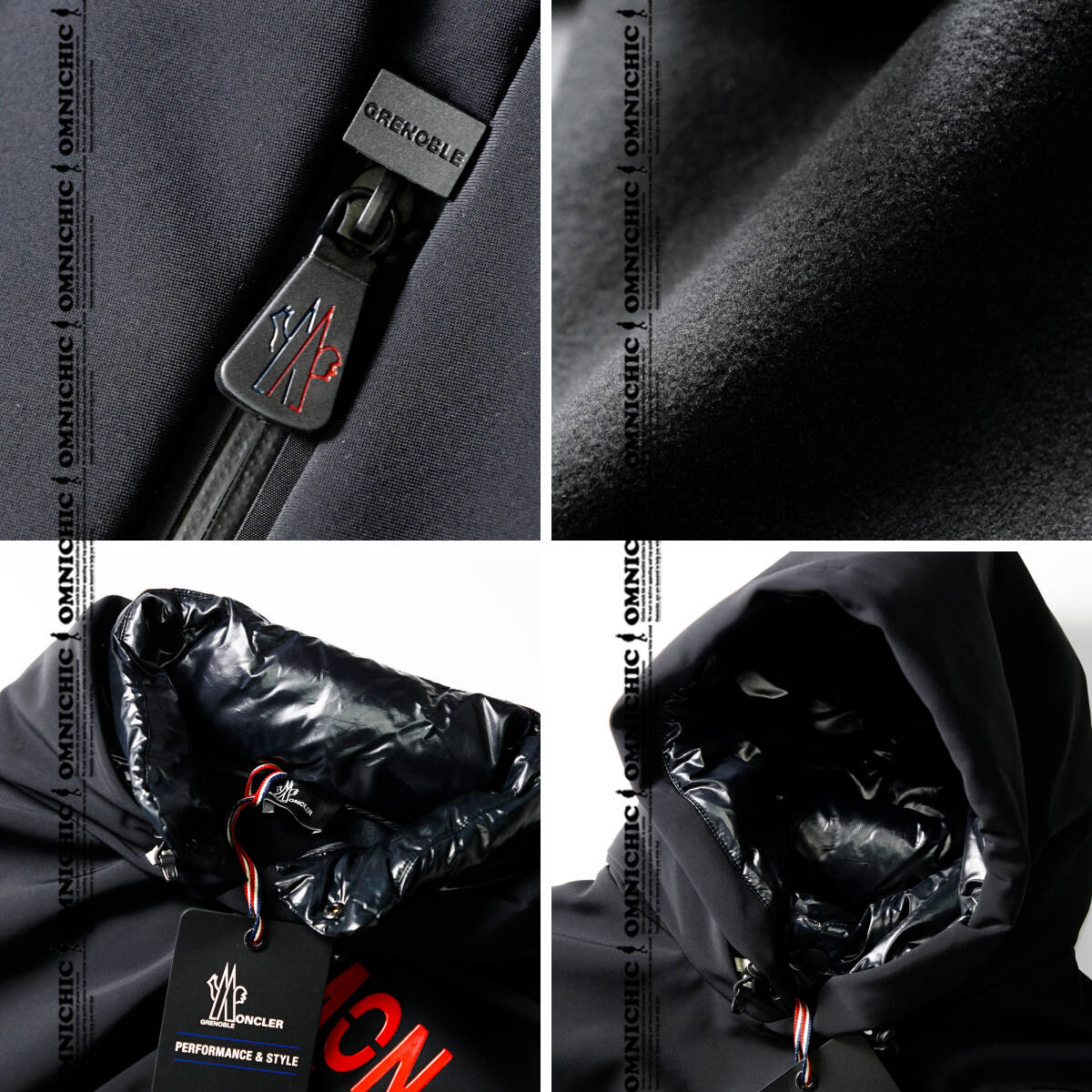 すぐに活躍ダウンカラー■国内正規/新品【MONCLER GRENOBLE】モンクレールグルノーブルラバーロゴストレッチフーディーパーカージャケットS_画像8