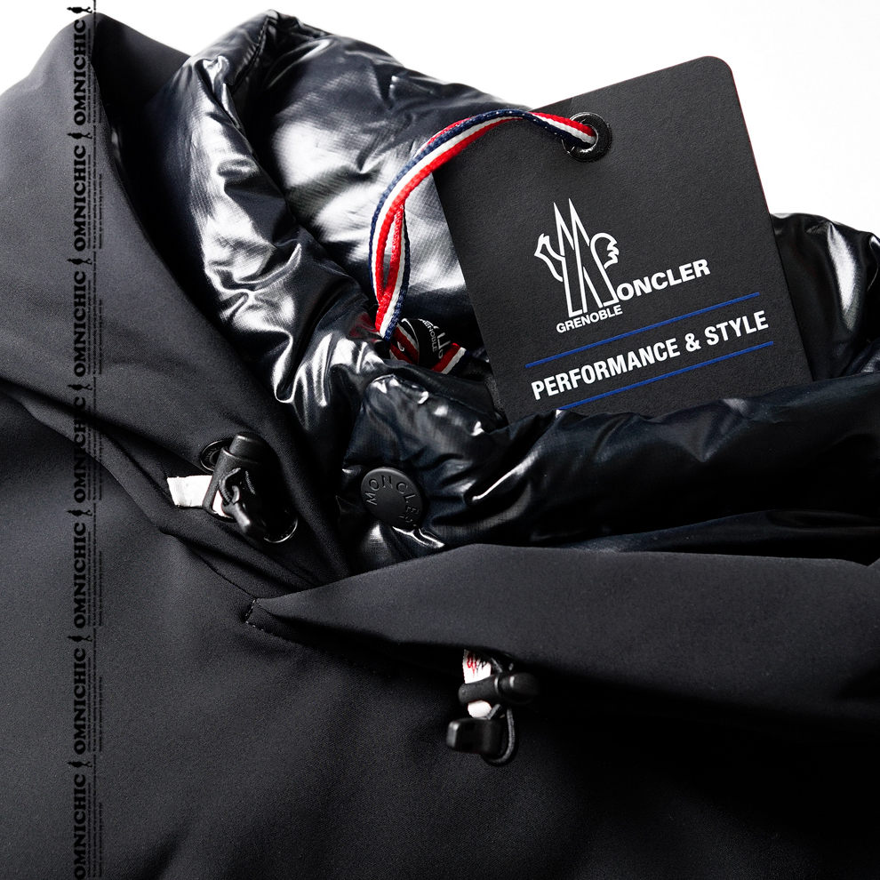 すぐに活躍ダウンカラー■国内正規/新品【MONCLER GRENOBLE】モンクレールグルノーブルラバーロゴストレッチフーディーパーカージャケットS_画像5