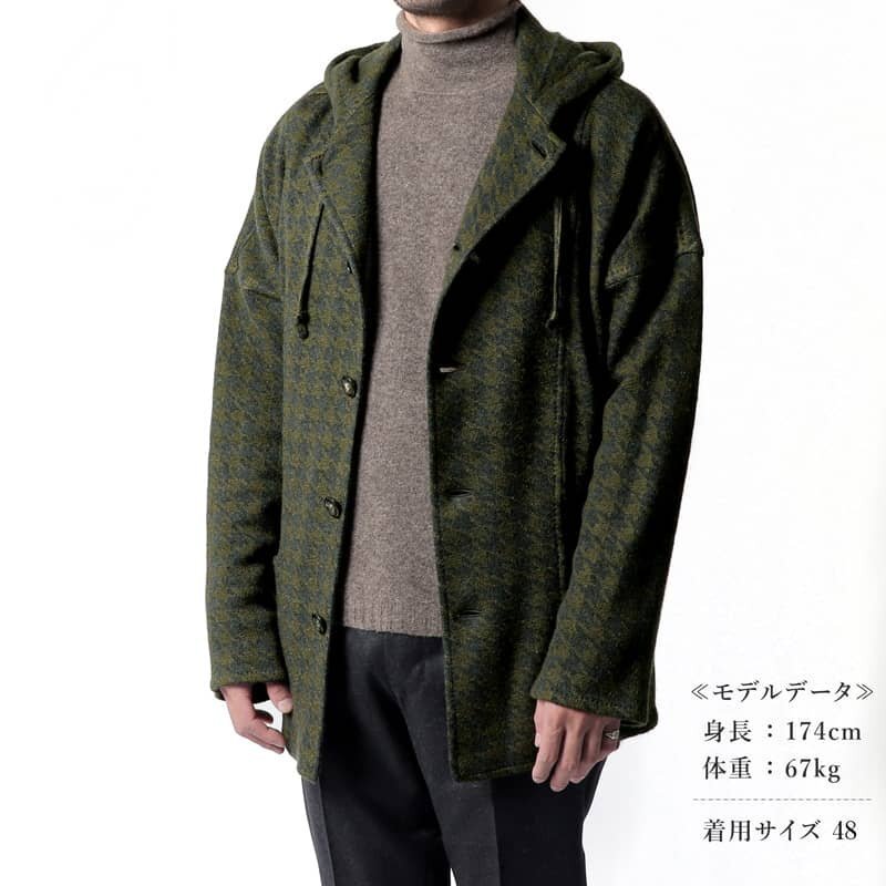 Stile Latino(スティレラティーノ) / カシミヤシルクジャカードニット千鳥格子柄フーデッドジャケット(ASPEN) [stl2360441-48]_画像9