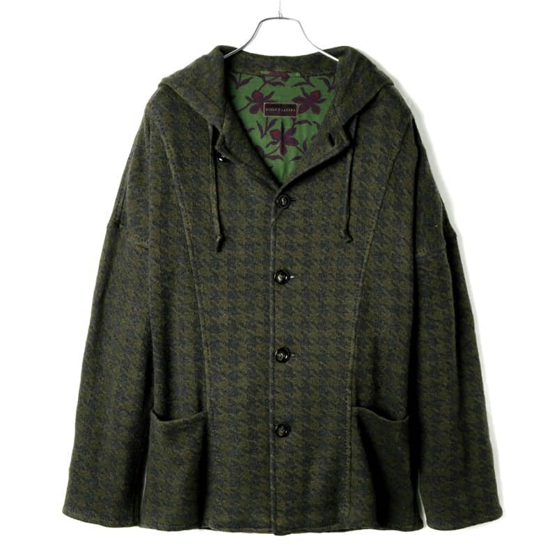 Stile Latino(スティレラティーノ) / カシミヤシルクジャカードニット千鳥格子柄フーデッドジャケット(ASPEN) [stl2360441-48]_画像2