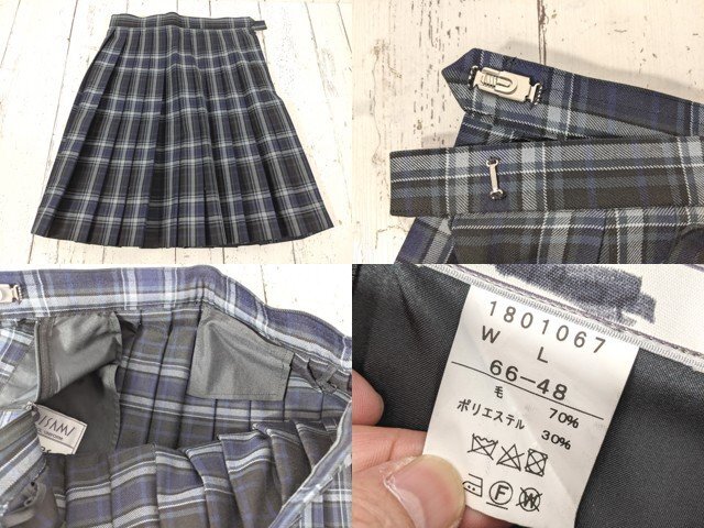 【as1393】東京都 松が谷高等学校 女子用学生服 制服 ブレザー+夏服・冬服スカート+リボン◆j21