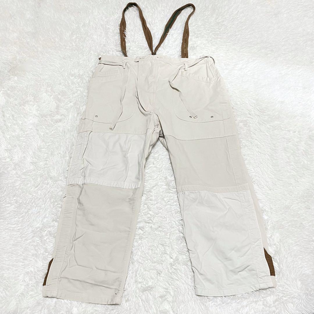 美品 45R ヨットットパンツ サロペット パッチワーク アイボリー 美品 45R ヨットットパンツ サロペット パッチワーク アイボリー