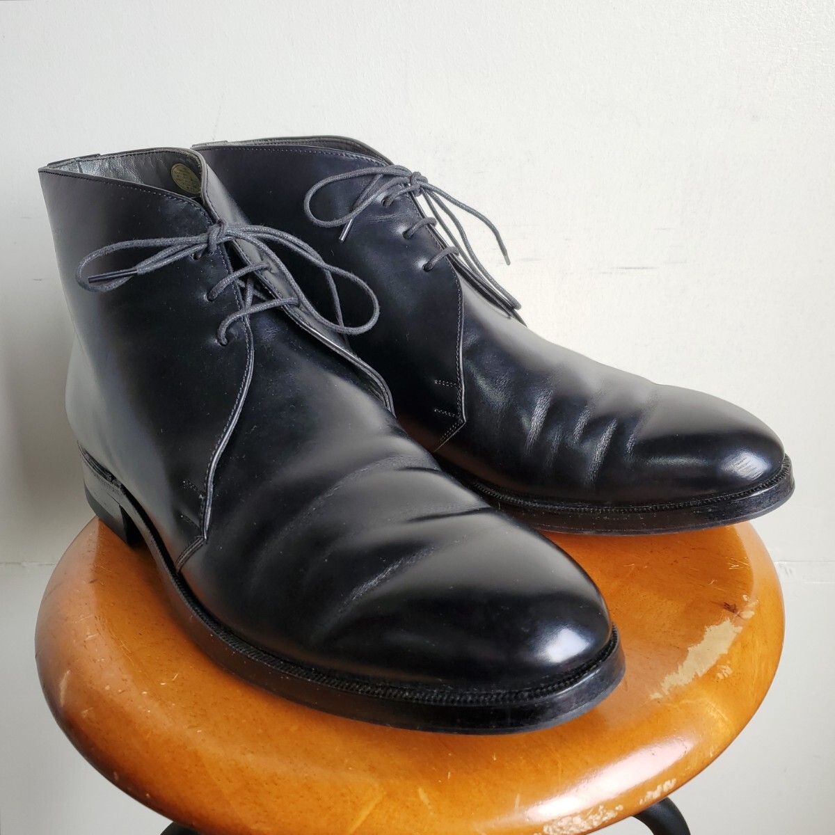 1072◆Johnston & Murphy ARISTOCRAFT チャッカブーツ レザーシューズ 中古 ジョンストンアンドマーフィー アリストクラフト