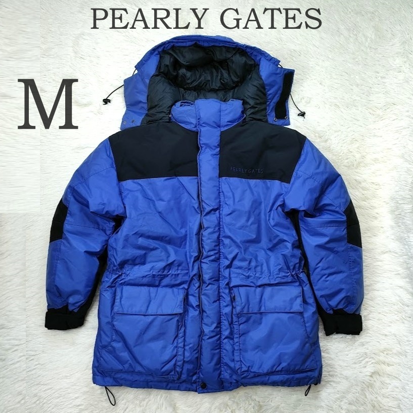 PEARLY GATES 吸いつけ フード付きロングダウンジャケット ネイビー PEARLY GATES 吸いつけ フード付きロングダウンジャケット ネイビー