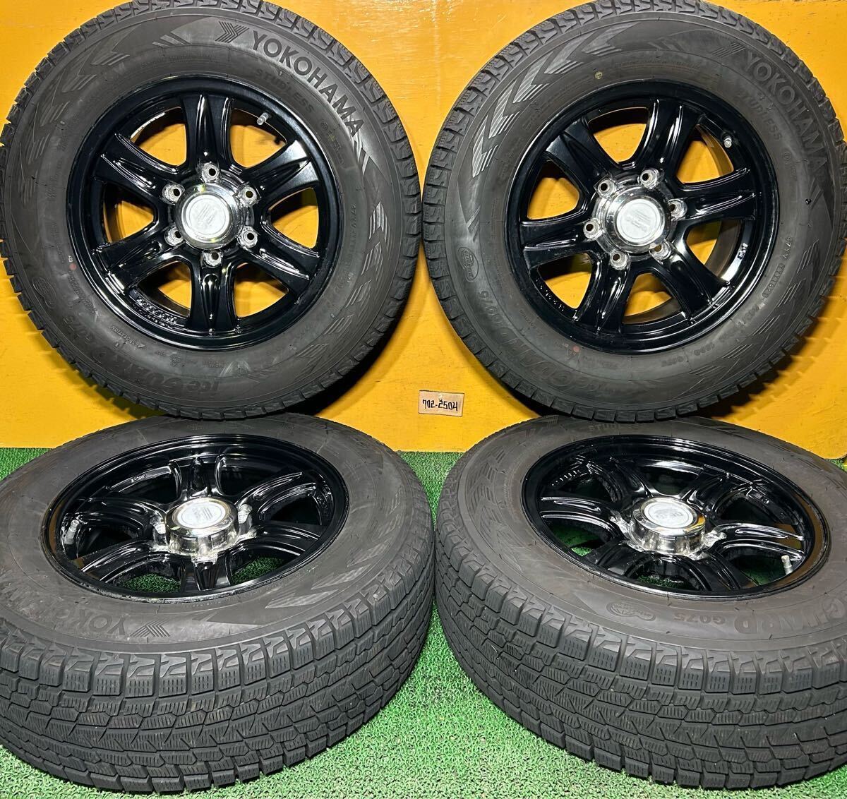 ＊冬用 215/70R16 100Q YOKOHAMA ice GUARD G075 ＊Weds KEELER【16×7J +26 PCD:139.7×6H ハブ徑: 110.5mm】ハイエース等に
