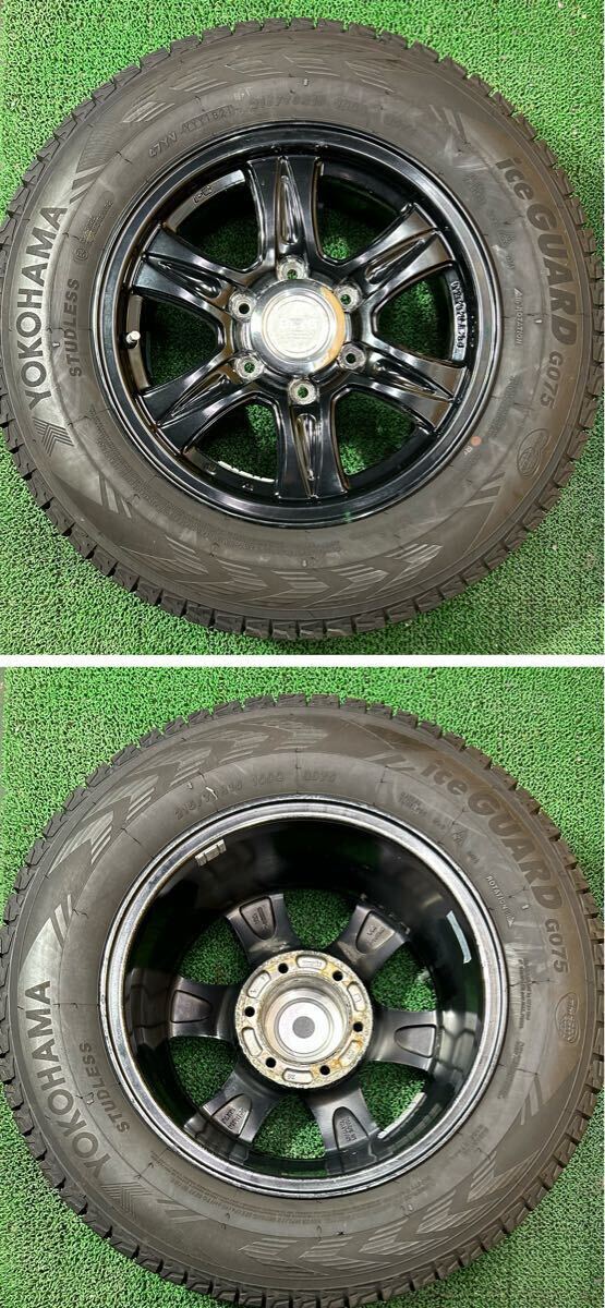 ＊冬用 215/70R16 100Q YOKOHAMA ice GUARD G075 ＊Weds KEELER【16×7J +26 PCD:139.7×6H ハブ徑: 110.5mm】ハイエース等に