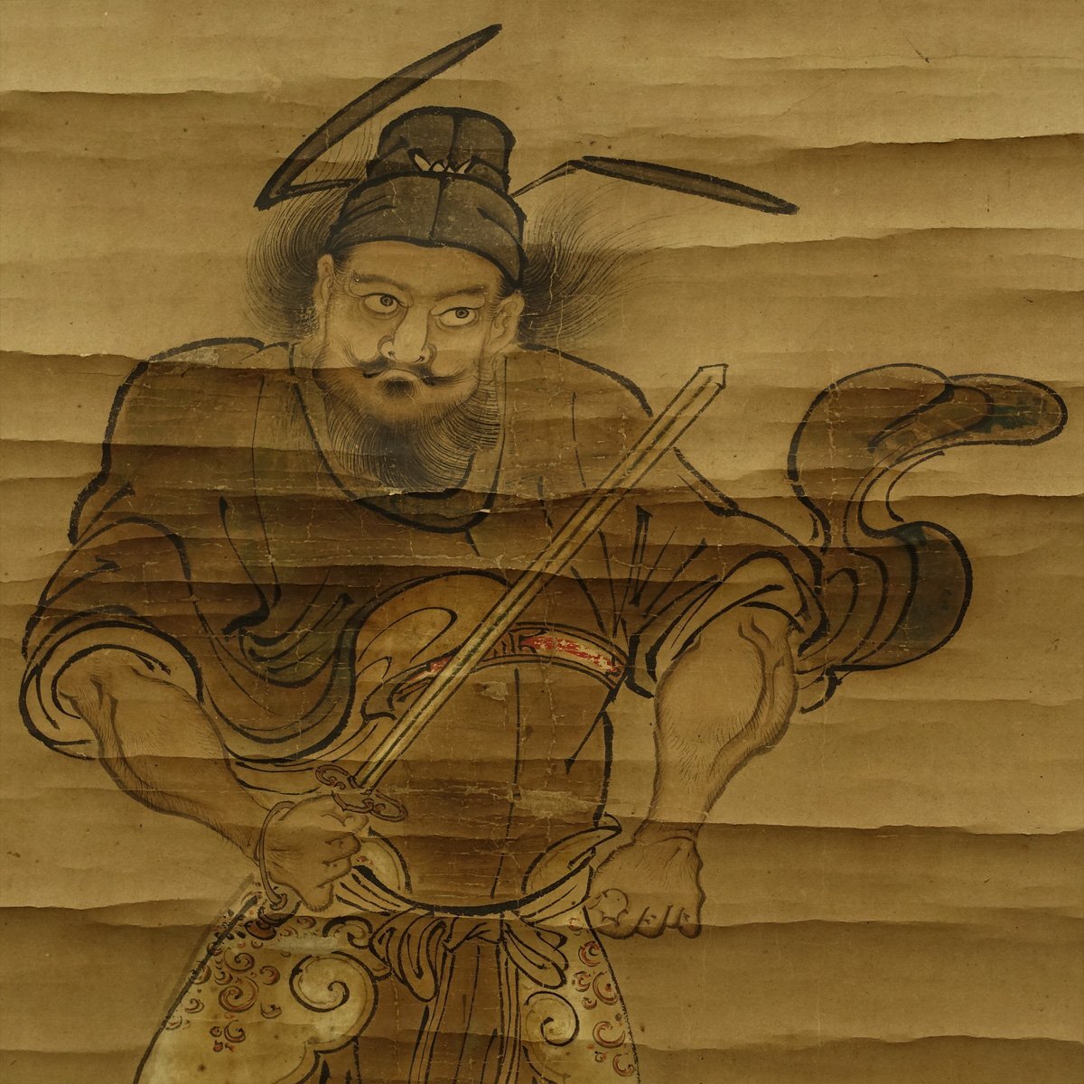 真作】喜聞◇『狩野探幽(狩野守信) 鍾馗像』 1幅 古筆 古文書 真作】喜聞◇『狩野探幽(狩野守信) 鍾馗像』 1幅 古筆 古文書