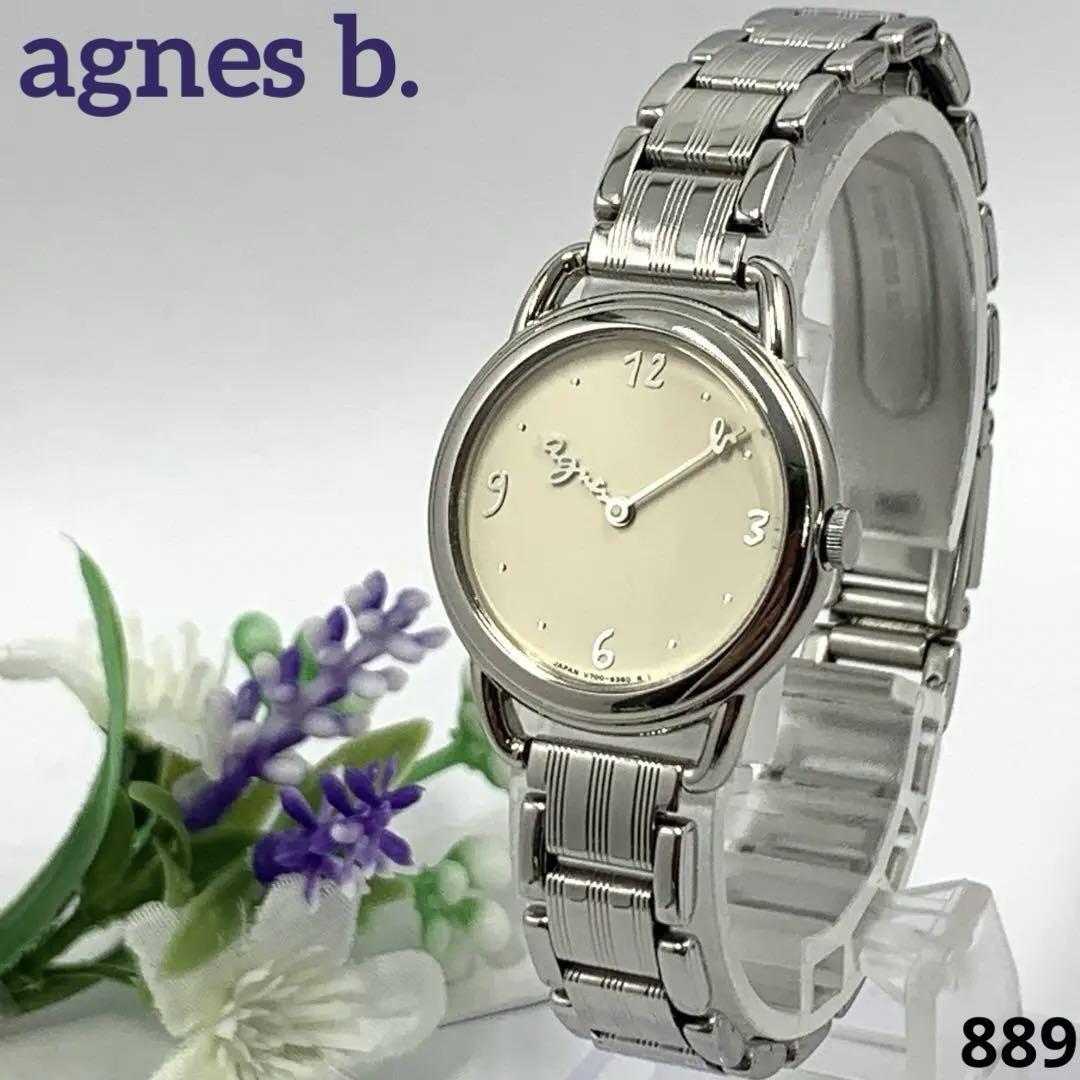 889 agnes b. アニエスベー レディース 腕時計 2針 クオーツ式 新品電池交換済 人気 希少