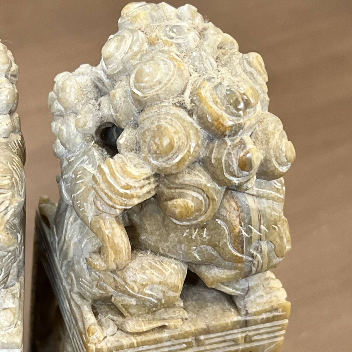 印材 獅子 一対 天然石 唐物 中国古美術 時代物 印鑑 印章 書道 印材 獅子 一対 天然石 唐物 中国古美術 時代物 印鑑 印章 書道