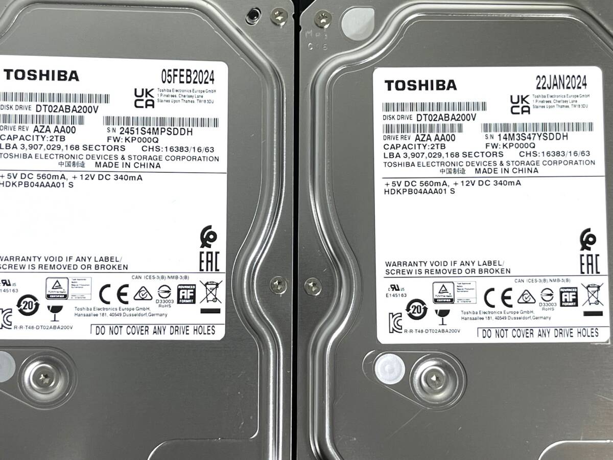 ☆ 2個セット ☆ 2TB ☆ DT02ABA200V / TOSHIBA 【使用時間 ☆ 2個セット ☆ 2TB ☆ DT02ABA200V / TOSHIBA 【使用時間